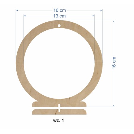1822-126-435 Stojak na bombkę, wymiary - wzór nr 1