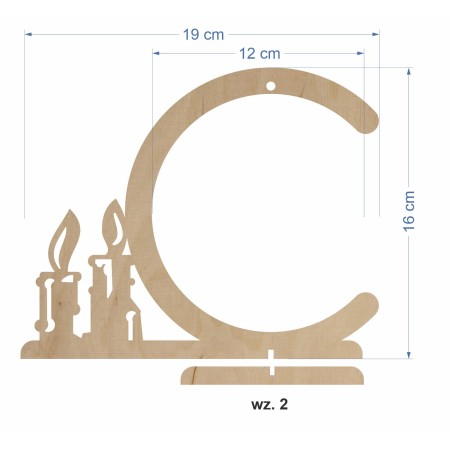 1822-126-435 Stojak na bombkę, wymiary - wzór nr 2