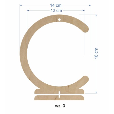 1822-126-435 Stojak na bombkę, wymiary - wzór nr 3