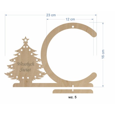 1822-126-435 Stojak na bombkę, wymiary - wzór nr 5