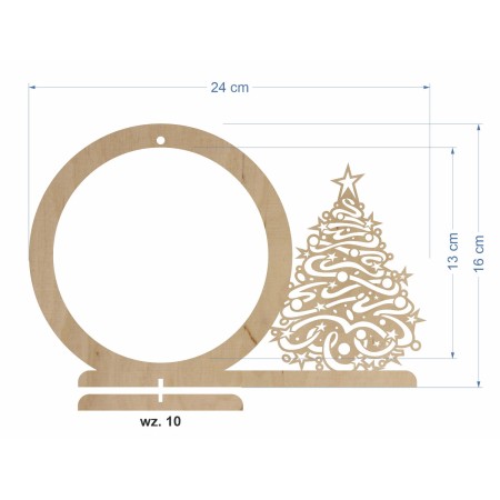 1822-126-435 Stojak na bombkę, wymiary - wzór nr 10
