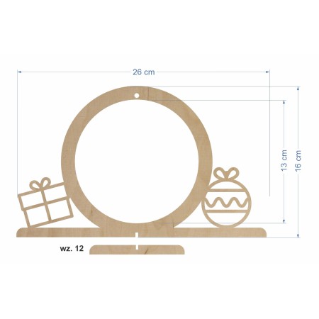 1822-126-435 Stojak na bombkę, wymiary - wzór nr 12