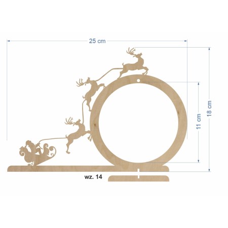 1822-126-435 Stojak na bombkę, wymiary - wzór nr 14