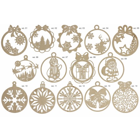 1822-126-439 Bombka, zawieszka na choinkę wys. 13,5 cm - wszystkie wzory