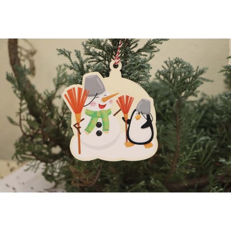 1822-126-450 Bombka, zawieszka kolorowa z napisem 10 cm - wzór 6