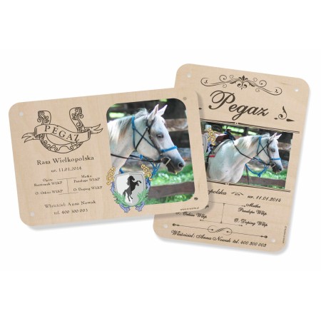 1822-126-468 Tabliczka ze zdjęciem na boks dla konia