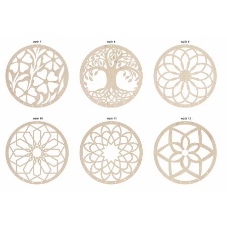 1822-126-428 Obręcz do łapacza snów ze wzorem, imieniem - wzory od 7 do 12