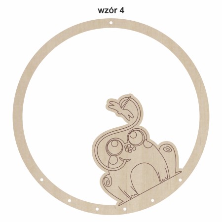 1822-126-428 Obręcz do łapacza snów ze wzorem, imieniem - wzór 4