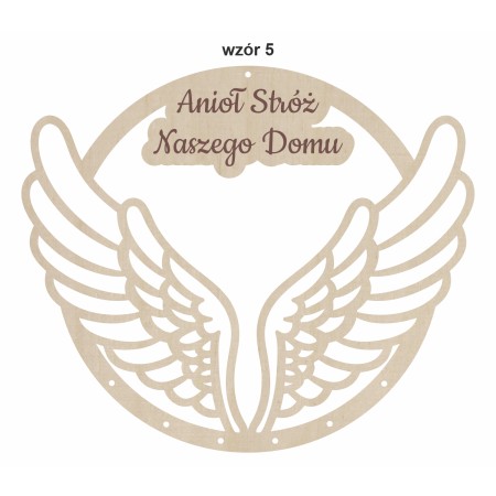 1822-126-428 Obręcz do łapacza snów ze wzorem, imieniem - wzór 5 przykład