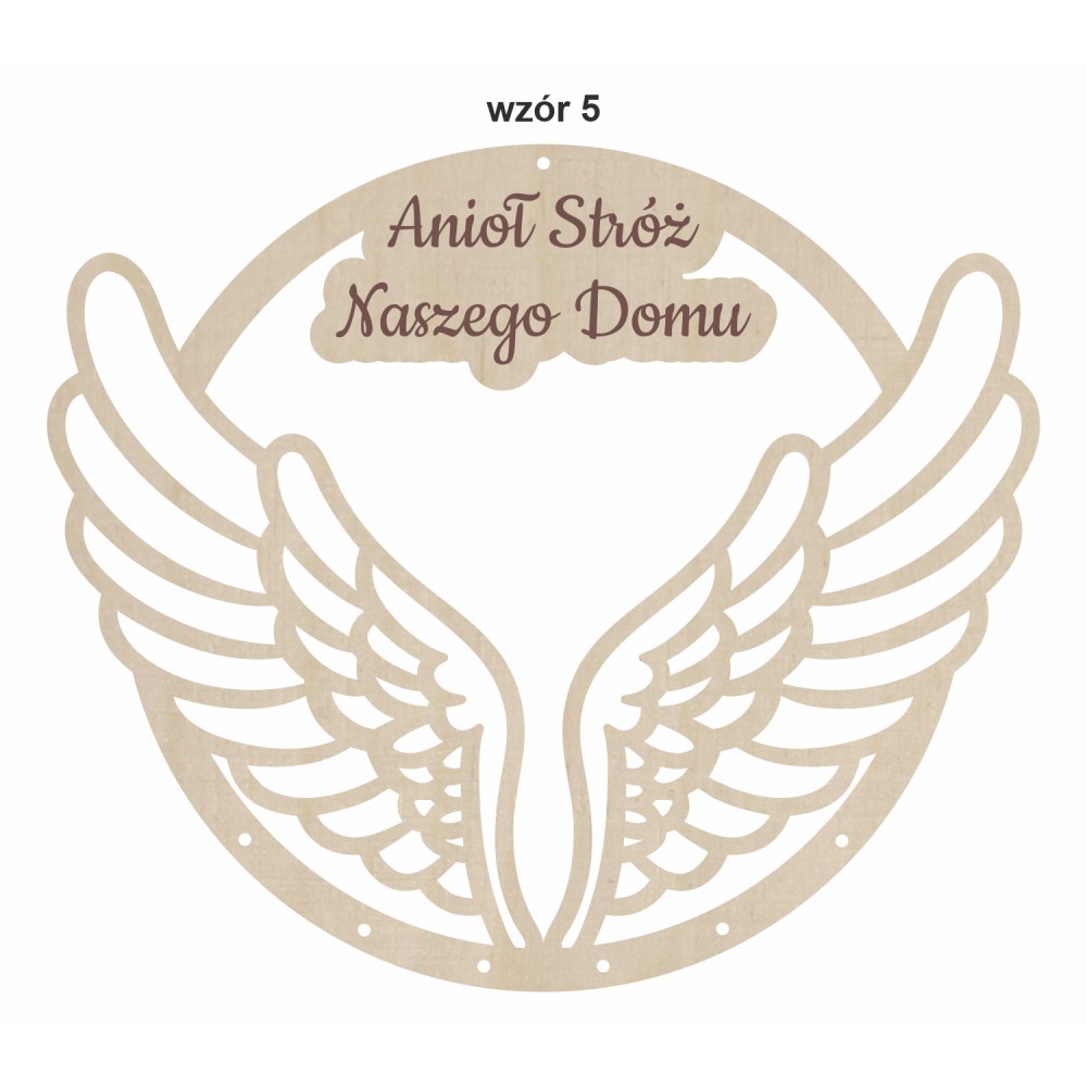 1822-126-428 Obręcz do łapacza snów ze wzorem, imieniem - wzór 5 przykład