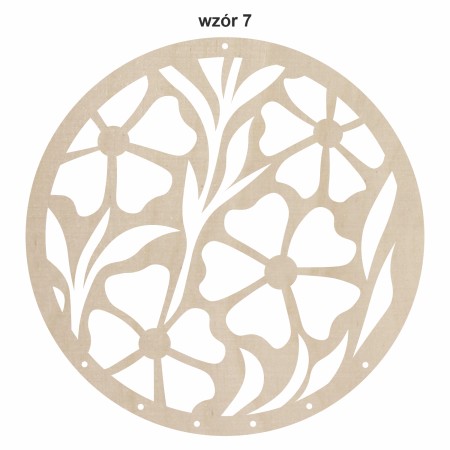 1822-126-428 Obręcz do łapacza snów ze wzorem, imieniem - wzór 7