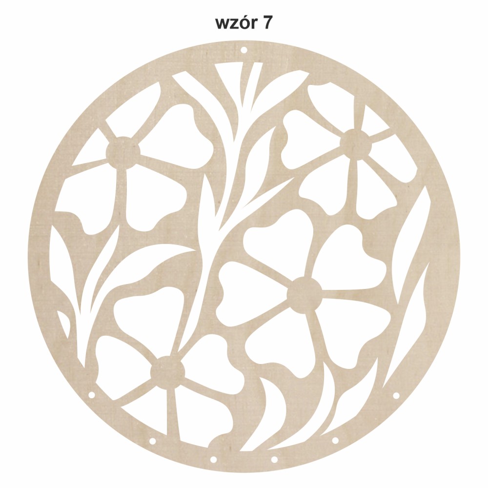 1822-126-428 Obręcz do łapacza snów ze wzorem, imieniem - wzór 7