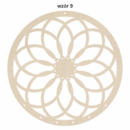 1822-126-428 Obręcz do łapacza snów ze wzorem, imieniem - wzór 9