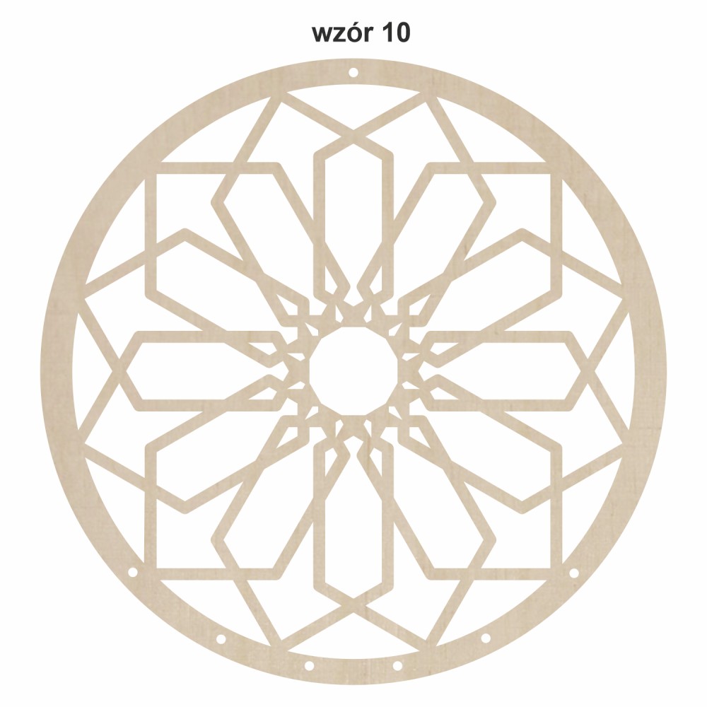 1822-126-428 Obręcz do łapacza snów ze wzorem, imieniem - wzór 10