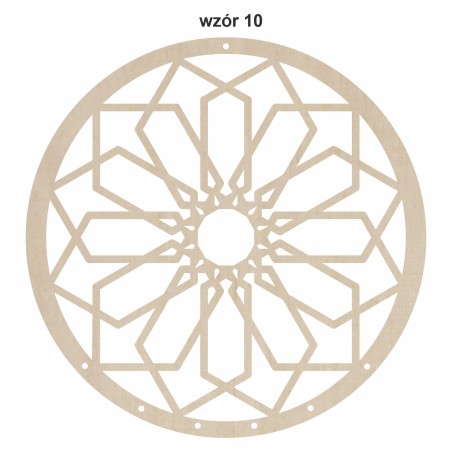 1822-126-428 Obręcz do łapacza snów ze wzorem, imieniem - wzór 10