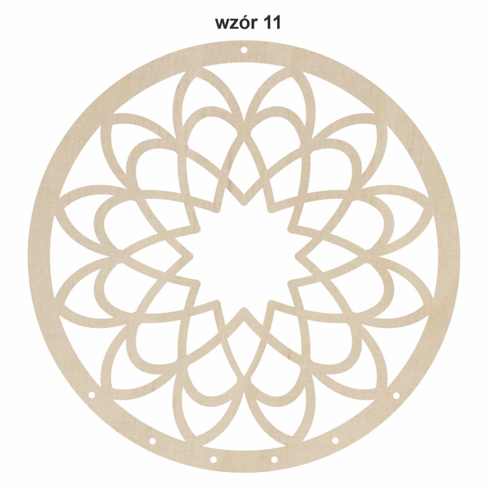 1822-126-428 Obręcz do łapacza snów ze wzorem, imieniem - wzór 11