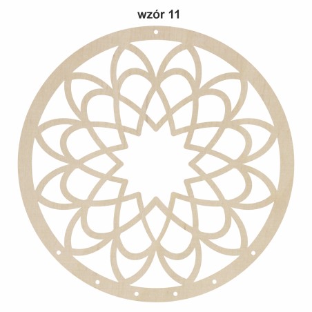 1822-126-428 Obręcz do łapacza snów ze wzorem, imieniem - wzór 11