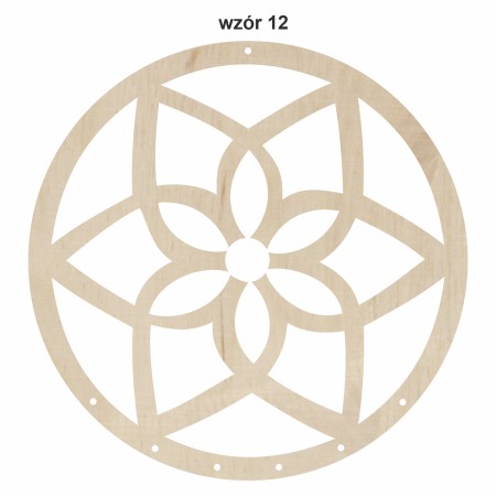 1822-126-428 Obręcz do łapacza snów ze wzorem, imieniem - wzór 12