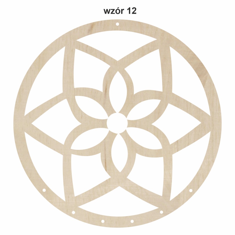 1822-126-428 Obręcz do łapacza snów ze wzorem, imieniem - wzór 12