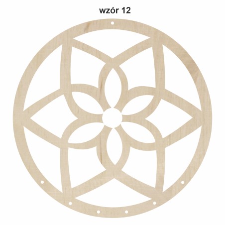 1822-126-428 Obręcz do łapacza snów ze wzorem, imieniem - wzór 12
