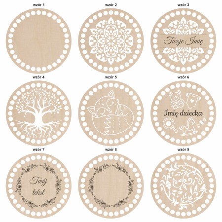 1822-126-471 Baza do makramy, koszyka 15 cm - wszystkie wzory