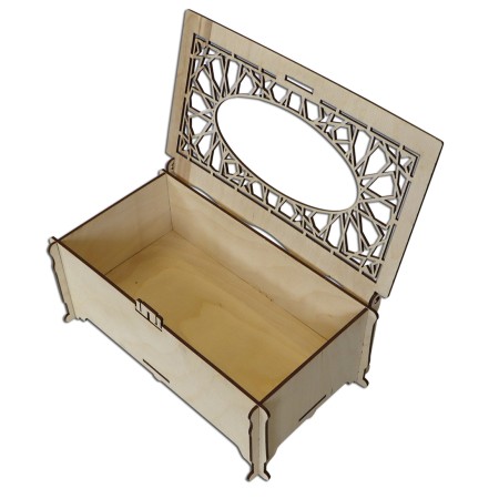 1822-126-422 Chustecznik, wieczko wycinane lub grawerowane, duże - wieczko wycinane