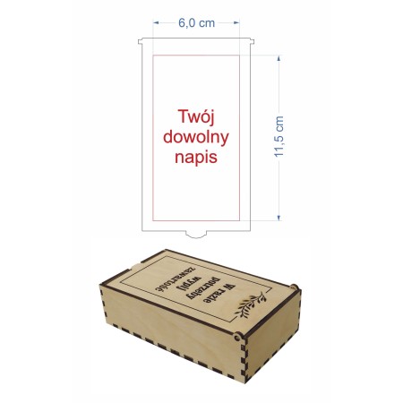 1822-126-410 Pudełko na prezent z grawerem - pole na grawer