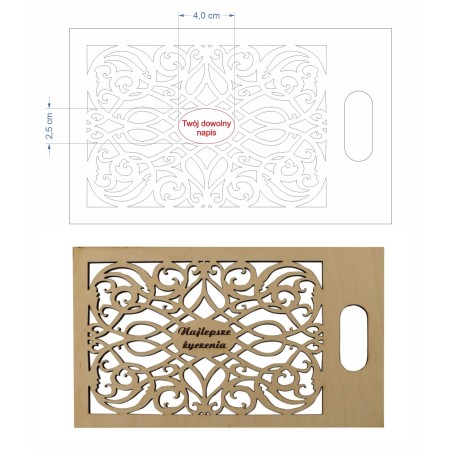 1822-126-411 Pudełko ozdobne z przegródkami - miejsce na grawer