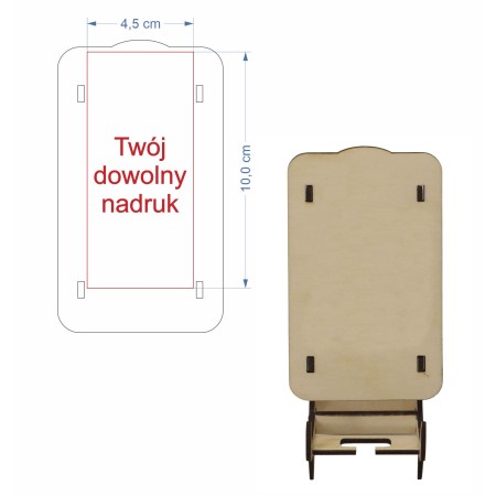 1822-126-405 Stojak na telefon szer. 7 cm - kolorowy nadruk - wymiary nadruku
