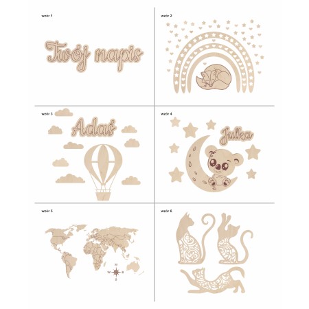 Dekoracje, napisy na ścianę - drewniane