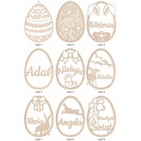 1822-126-408 Zawieszka jajko Wielkanocne, wys. 30 cm - wszystkie wzory