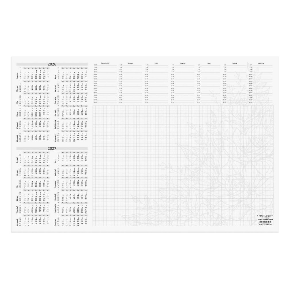 1824-990-059 Podkład na biurko - biuwar 484x316, kwiaty