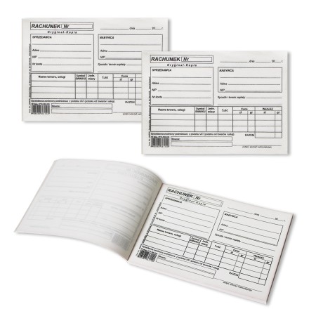 Rachunek A6 poziom, samokopia