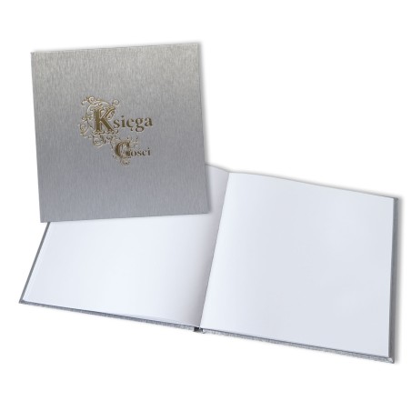 1829-319-115 Księga Gości 225x220, 40 kart, złocona, srebrna