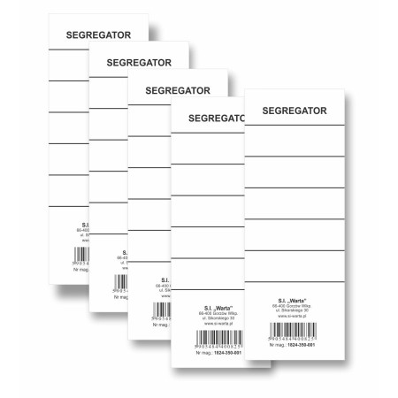 1824-350-001 Etykieta do przyklejania na segregator 70x190