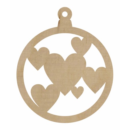 1822-126-426 Bombka, zawieszka wys. 8,4 cm - wzór 32