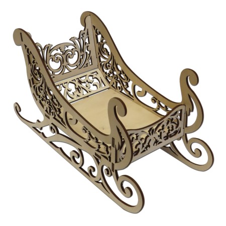 1822-126-436 Stojak na butelkę, słodycze - sanie - przód