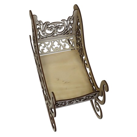 1822-126-436 Stojak na butelkę, słodycze - sanie - środek