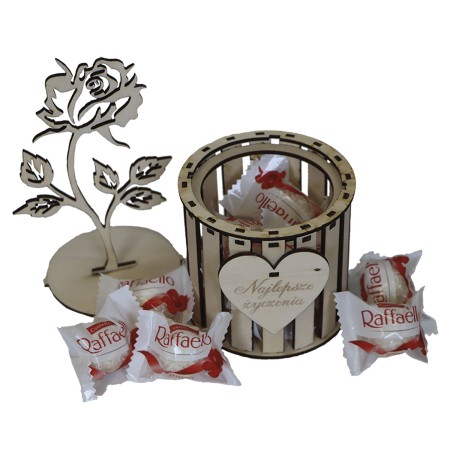 1822-126-400 Pudełko na cukierki, Upominek,  Kwiat box - przykład