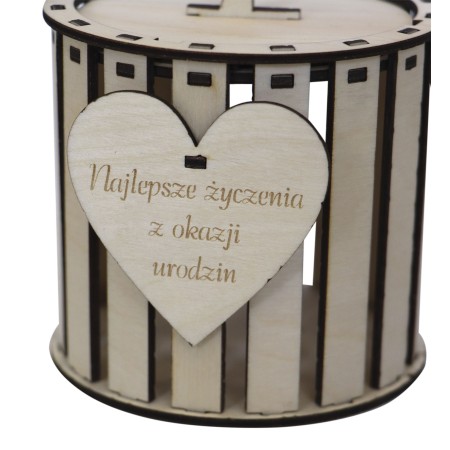 1822-126-400 Pudełko na cukierki, Upominek,  Kwiat box - grawer