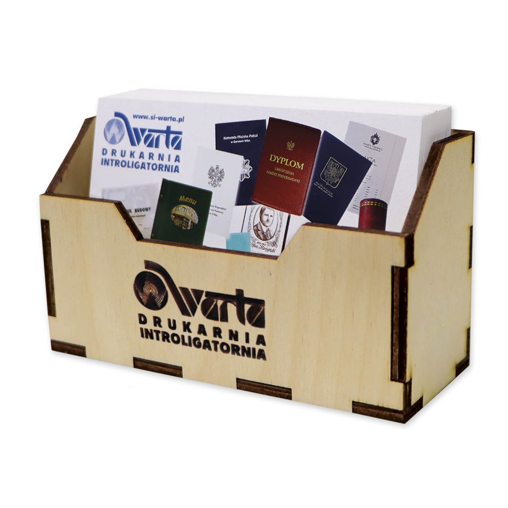 1822-126-424 Stojak na wizytówki, wizytownik 100x58x40 grawer