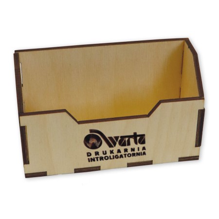 1822-126-424 Stojak na wizytówki, wizytownik szer. 10 cm, - przód grawer