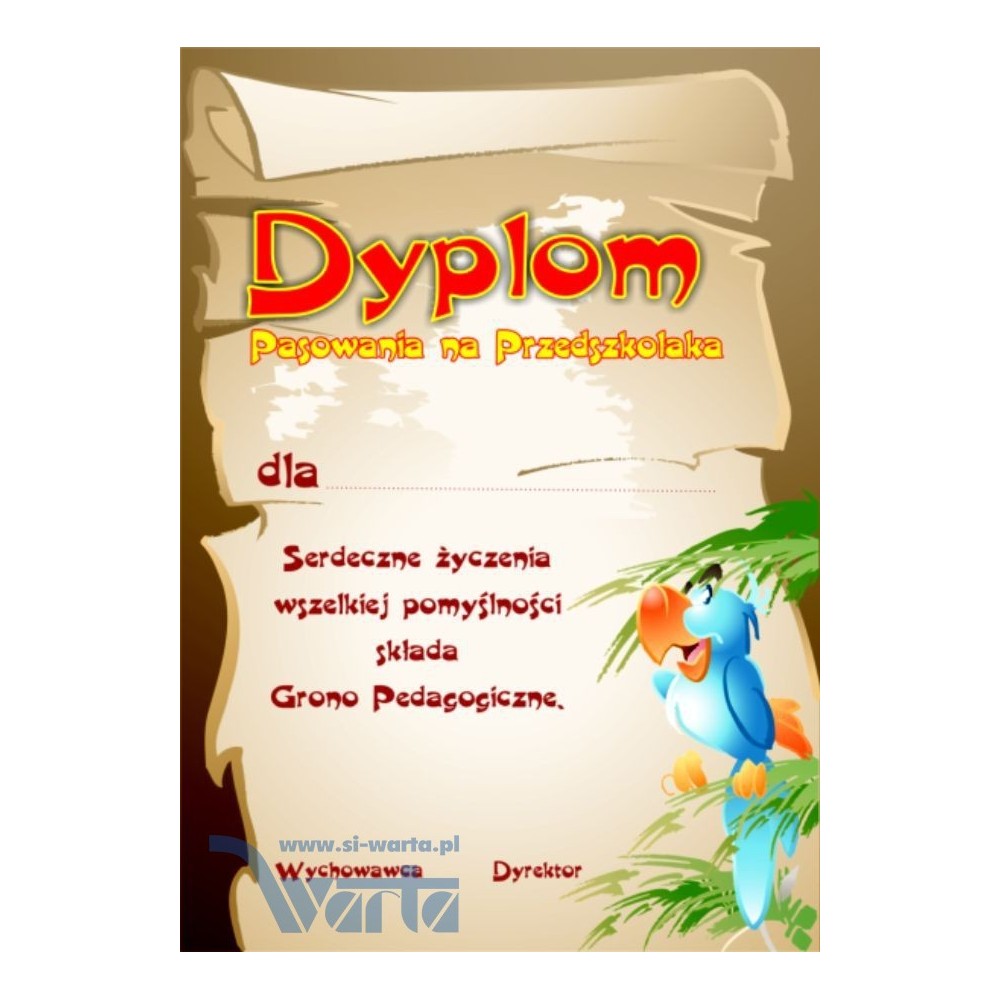 1829-314-002 Dyplom Pasowania na Przedszkolaka - wzór 43