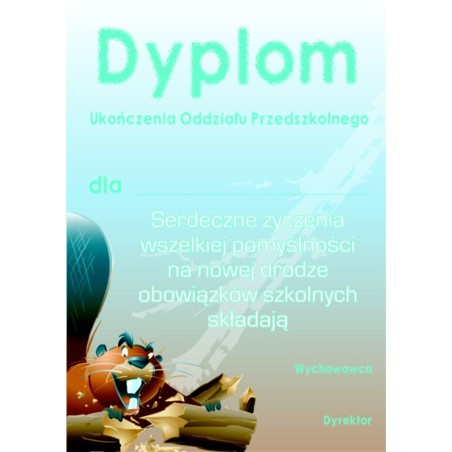 1829-314-002 Dyplom Ukończenia Oddziału Przedszkolnego - wzór 26 1829-314-002 Dyplom Ukończenia Oddziału Przedszkolnego - wzór 26