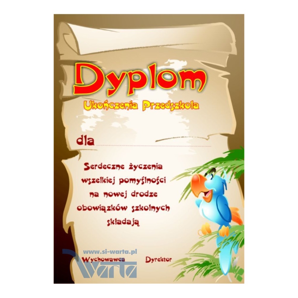 1829-314-002 Dyplom Ukończenia Przedszkola - wzór 57