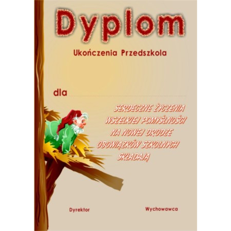 1829-314-002 Dyplom Ukończenia Przedszkola - wzór 60