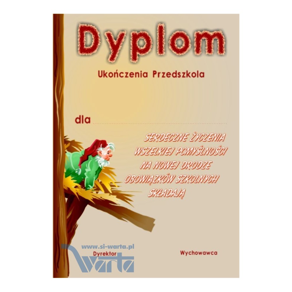 1829-314-002 Dyplom Ukończenia Przedszkola - wzór 60