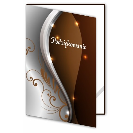 1824-339-300 Okładka na dyplom A4, okleina drukowana i laminowana - Wzór 25 - Podziękowanie