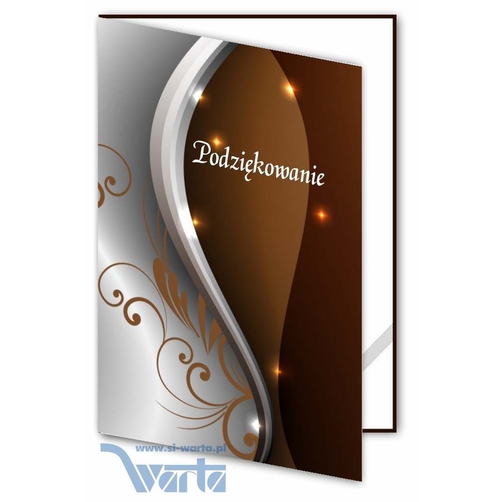 1824-339-300 Okładka na dyplom A4, okleina drukowana i laminowana - Wzór 25 - Podziękowanie