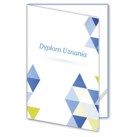 1824-339-300 Okładka na dyplom A4, okleina drukowana i laminowana - Wzór 42 - Dyplom Uznania